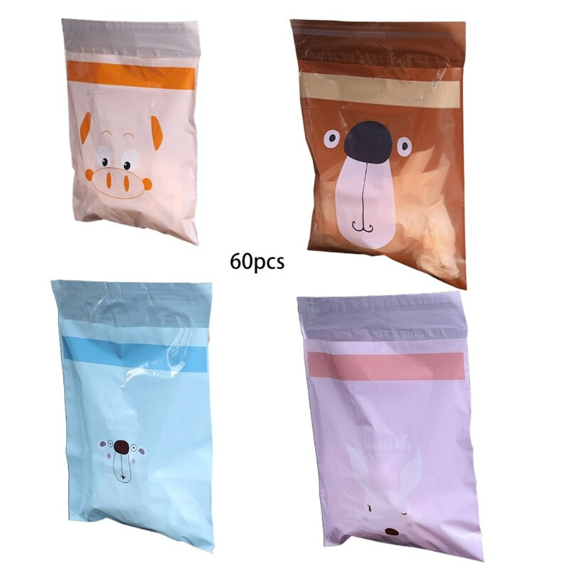 60 iepakojumu noslēdzams ūdensnecaurlaidīgs, noplūdes necaurlaidīgs vemšanas maisiņš