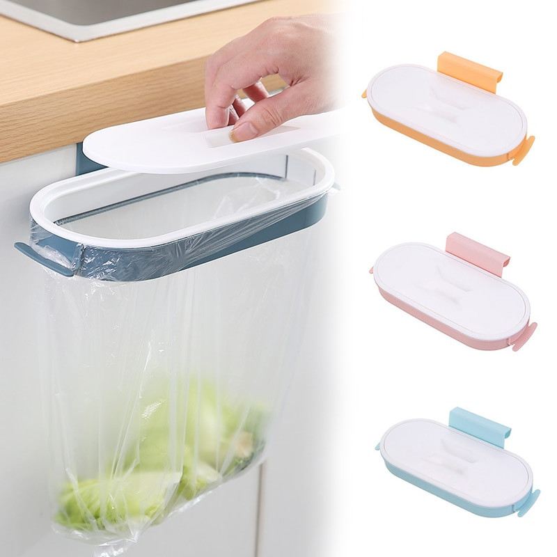 Virtuvės šiukšlių maišas Pakabinamas šiukšlių maišas Plastikinis šiukšlių maišas Šiukšlių maišo laikiklis Laikymo lentyna spintelės durims atgal