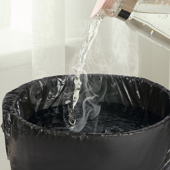 50 τμχ Σακούλες σκουπιδιών Χειρολαβή οικιακής χρήσης Μαύρη θήκη απορριμμάτων Φορητή παχύρρευστη πλαστική σακούλα Σακούλες σκουπιδιών κάδου απορριμμάτων κουζίνας