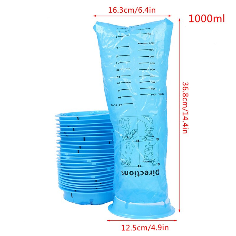 25pas Vėmimo maišeliai Vienkartiniai vėmimo maišeliai pykinimui malšinti Judesio ligai ir judesio ligai valyti