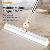 Põrandakaabitsiga reguleeritav professionaalne veepuhasti silikoonrihm 51 tolli 130 cm käepide sobib garaaži plaatide duši põrandapuhastile