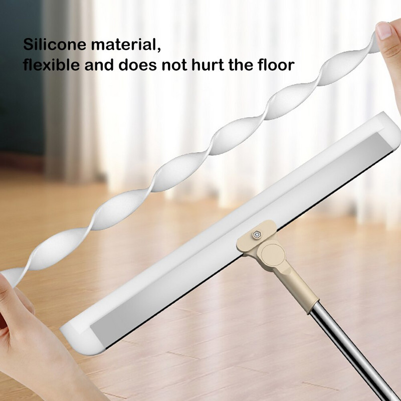 Põrandakaabitsiga reguleeritav professionaalne veepuhasti silikoonrihm 51 tolli 130 cm käepide sobib garaaži plaatide duši põrandapuhastile