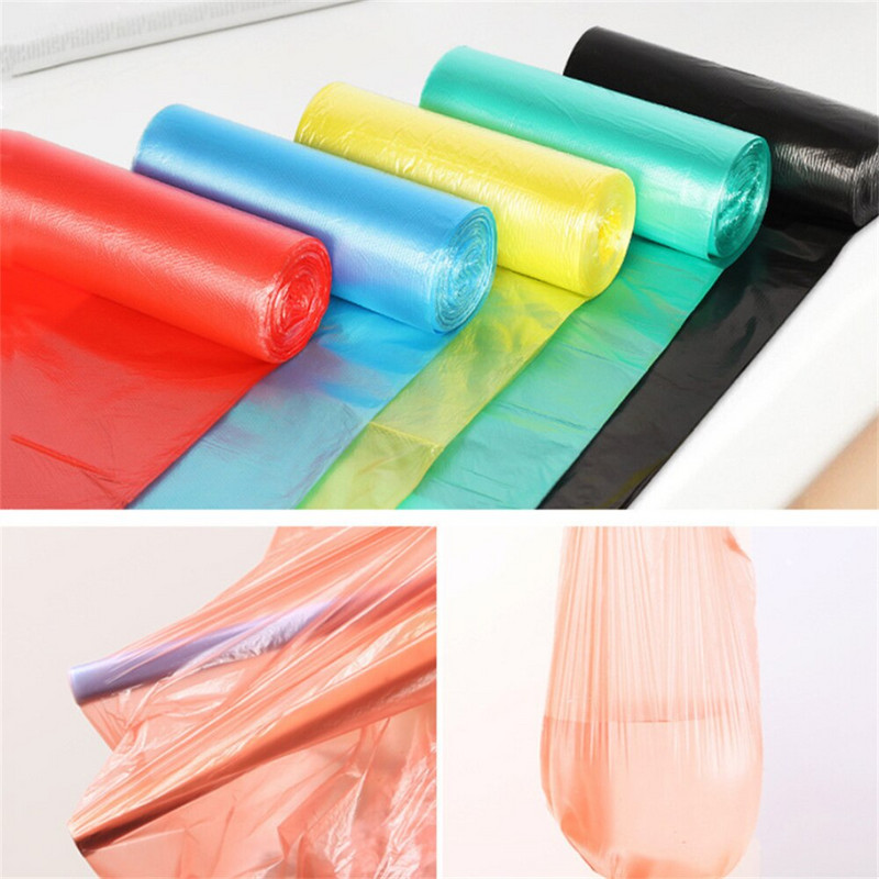 5 rulonai buitinis vienkartinis šiukšlių maišelis Virtuvės laikymo šiukšlių maišai Valymo atliekų maišelis Plastikinis maišelis