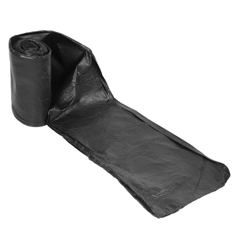 3 ruļļi 50 x 46 cm atkritumu maisi, vienkrāsaini biezi, ērti videi draudzīgi plastmasas atkritumu maisi, vienreizlietojamie maisiņi, melni