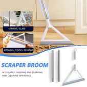 Πολυλειτουργική μαγική σκούπα υαλοκαθαριστήρα δαπέδου και παραθύρου Αποσπώμενη τριγωνική σκούπα για το σπίτι σαλόνι υπνοδωμάτιο Λαβή από ανοξείδωτο χάλυβα