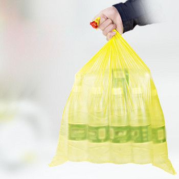 15 τμχ/1 ρολό Σακούλα σκουπιδιών μιας χρήσης Σακούλες σκουπιδιών κουζίνας οικιακής χρήσης Χειρολαβές κορδονιών αποθήκευσης Μη βρώμικα χέρια Πλαστικές σακούλες αποθήκευσης