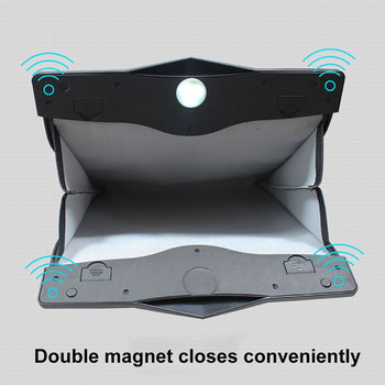 Автоматична облегалка на седалката за кола Висящ LED Органайзер за кошче за боклук Поставка за боклук Чанта за съхранение Материал от изкуствена кожа, красив и практичен.