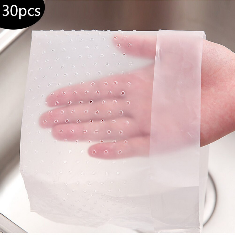 30 vnt Šiukšlių išleidimo maišelis Šiukšlių šiukšlių filtro maišas Savarankiškas ekologiškas išleidimo kriauklės sietelis Vienkartiniai virtuvės reikmenys