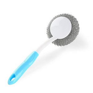 Βούρτσα καθαρισμού σφαιρών από σύρμα από ανοξείδωτο χάλυβα οικιακής χρήσης Βούρτσα κατσαρόλας Artifact Long Handle Sink Degreaser Εργαλεία καθαρισμού κουζίνας