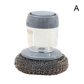 Viegli lietojams skruberis mazgāšanas tīrīšanas rīks virtuves dozēšanas ziepju plaukstu birstes turētājs ziepju dozators birste virtuves tīrīšanas rīks