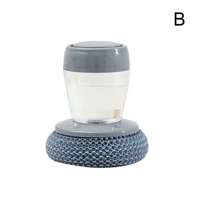 Viegli lietojams skruberis mazgāšanas tīrīšanas rīks virtuves dozēšanas ziepju plaukstu birstes turētājs ziepju dozators birste virtuves tīrīšanas rīks