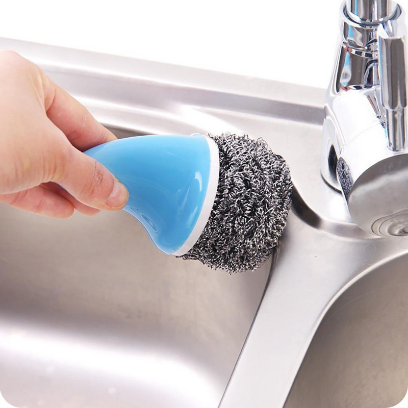 Köögi puhastuskäepidemega nõudepesuharjad roostevabast terasest traatkuulipott puhashari nõudepesuhari tööriistatarvikud