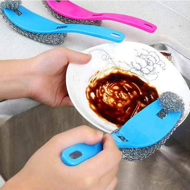 1 tk roostevabast terasest traadist nõudepesumasin Puhastuspalliga potti pika varrega harjad pesuri köögipoti pesemise tööriist