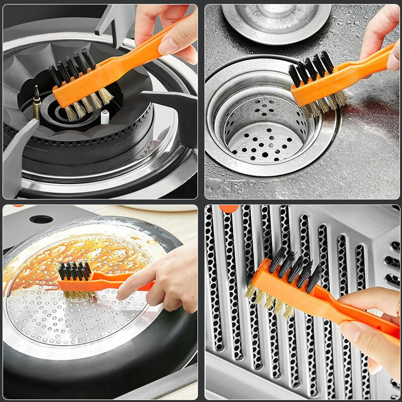 Kuum müük Rippuv gaasipliidi puhastushari kokkupandava kaabitsaga Multifunktsionaalne traathari Praktilised köögitarvikud