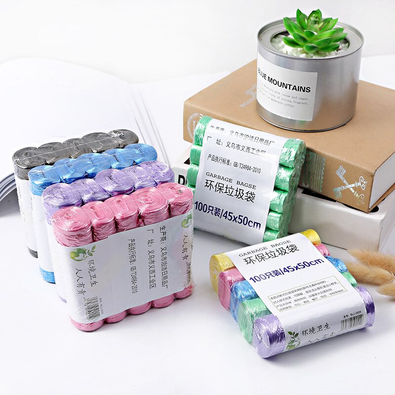 100 kom Vreće za smeće Vreća za pohranu u stilu prsluka Za kućni otpad Vreće za smeće Kuhinja Dnevni boravak i kupaonsko smeće