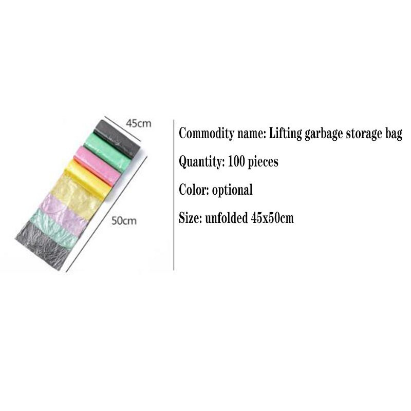 100 kom Vreće za smeće Vreća za pohranu u stilu prsluka Za kućni otpad Vreće za smeće Kuhinja Dnevni boravak i kupaonsko smeće