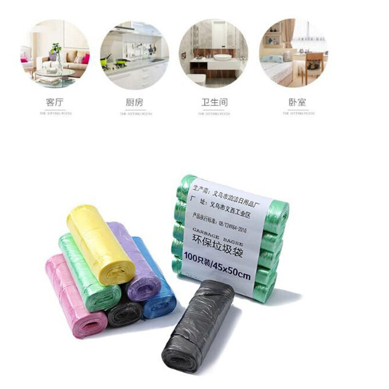 100 kom Vreće za smeće Vreća za pohranu u stilu prsluka Za kućni otpad Vreće za smeće Kuhinja Dnevni boravak i kupaonsko smeće
