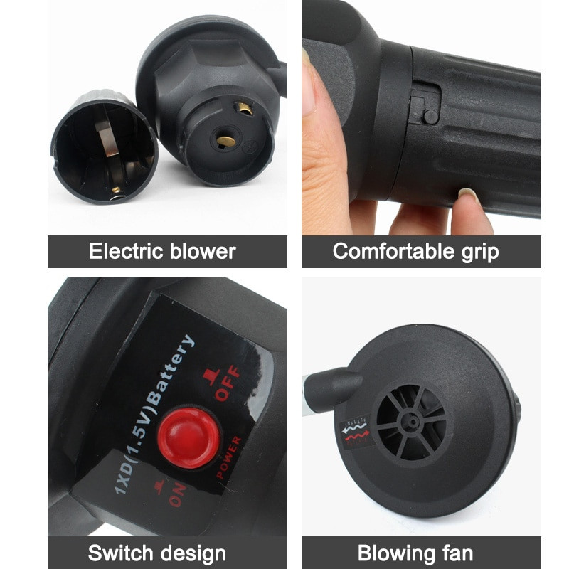 Elektriskais grila ventilators Gaisa pūtējs Palīdziet sadedzināt pikniks Gatavošanas šķiltavas Barbekjū rīki