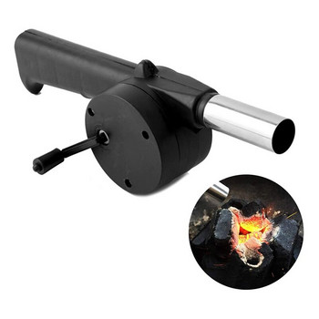 BBQ Fan Air Blower Fast Fire Starter Φορητό μίνι χειροκίνητο στρόφαλο για υπαίθριο πικνίκ Κάμπινγκ Μαγειρική ψησταριά ψησταριά με κάρβουνα