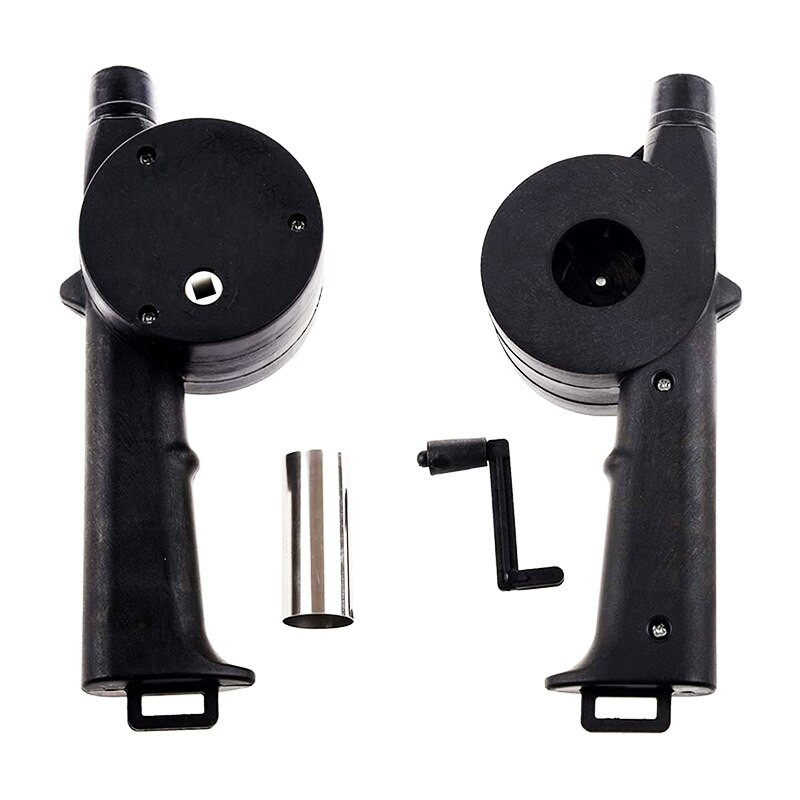 BBQ ventilators gaisa pūtējs ātras uguns iedarbināšanas pārnēsājams mini manuāls rokas kloķis āra piknikam kempingam gatavošanai bārbekjū kokogļu grili