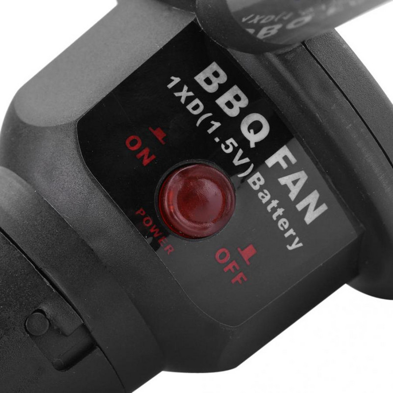 Nešiojamas baterijomis maitinamas kepsninės ventiliatorius, skirtas lauko stovyklavimui iškylai, anglies kepsninės kepsninės priedai