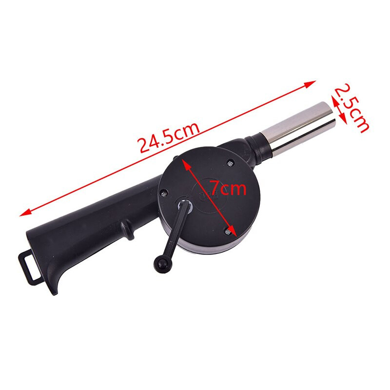 BBQ ventilators āra gatavošanas gaisa pūtējs grilēšanai uguns silfoni rokas kloķa rīks piknikam kempingam Rokas gatavošanas ventilatora rīks Jauns