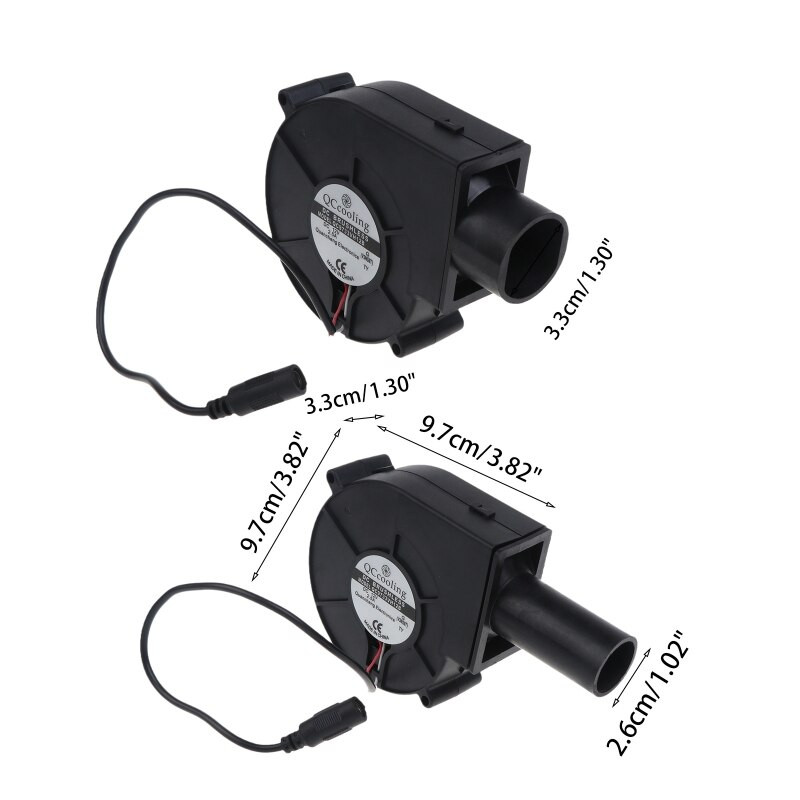 Pārnēsājams BBQ ventilators 9733 DC 12V 2,5A 5500R/Min Gaisa turbopūtējs bārbekjū piknikam