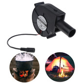 Grill Ventilátor Főzés Légfúvó Tűzindító 110V 220V Állítható fordulatszám-adapter Fatűzhely Nagy levegő térfogatú ventilátorok 4500RPM 2A csepp szállítás