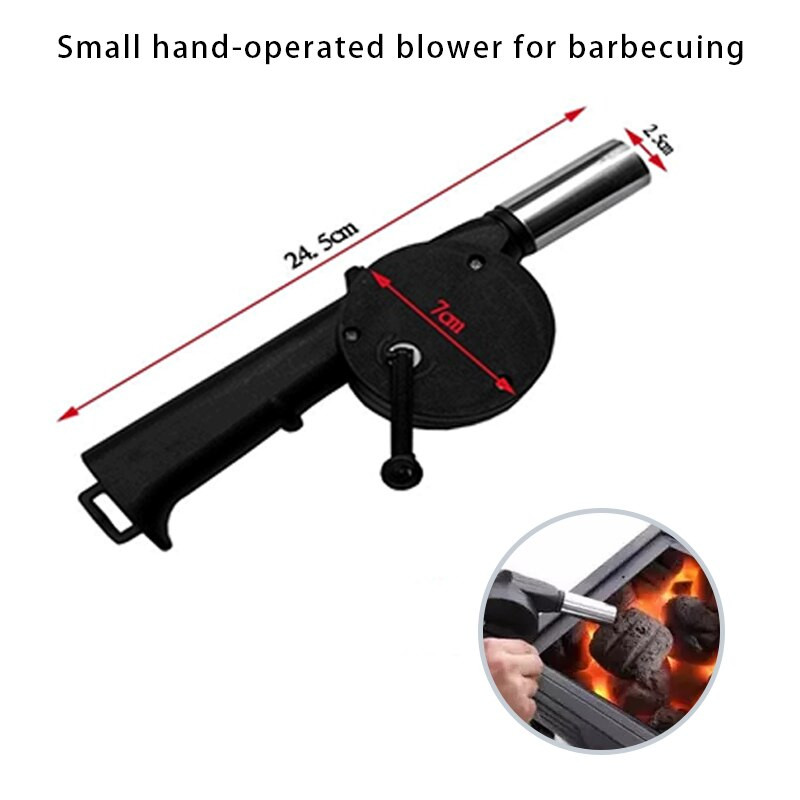 Āra bārbekjū ventilators Pārnēsājams ar roku darbināms gaisa pūtējs BBQ grils Uguns plēšas Instrumenti Piknika kempinga piederumi Grilēšanas piederumi