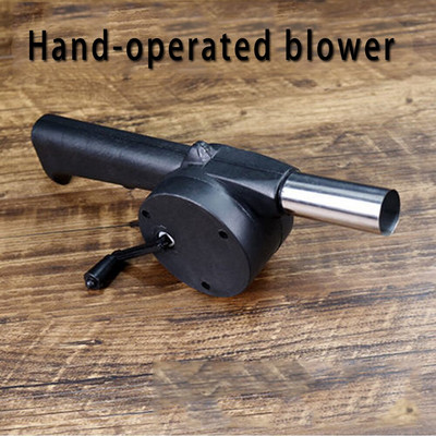 Artracyse Hand Crank Blower Домакински ръчен преносим вентилатор за барбекю Малък сешоар Аксесоари за барбекю на открито Инструмент