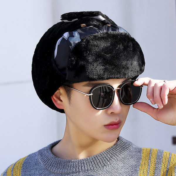 Vīriešu ziemas cepure - vēja necaurlaidīga