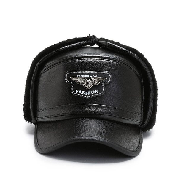 Férfi fűzős bőr sapka