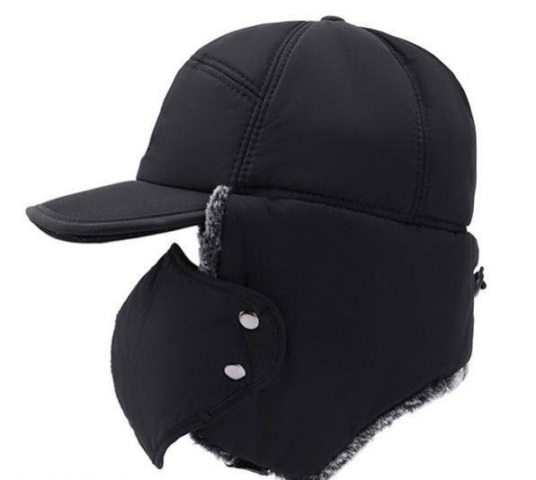 Vīriešu ziemas cepure - ar vizieri un uzrakstu