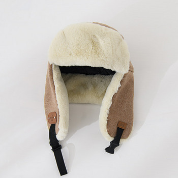 Ανδρικό χειμωνιάτικο καπέλο με χοντρή φόδρα και λογότυπο