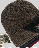 Vīriešu logotipa adīta cepure