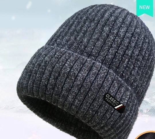 Ikdienas vīriešu cepure ar dūnu oderi