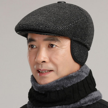 Мъжка зимна  ретро шапка 