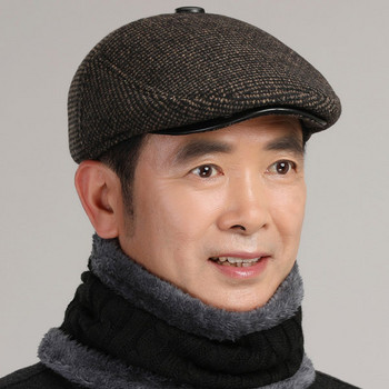Мъжка зимна  ретро шапка 