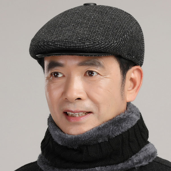 Vīriešu ziemas retro cepure