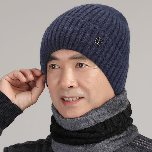 Σετ καπέλο και κασκόλ με χοντρή βελούδινη επένδυση