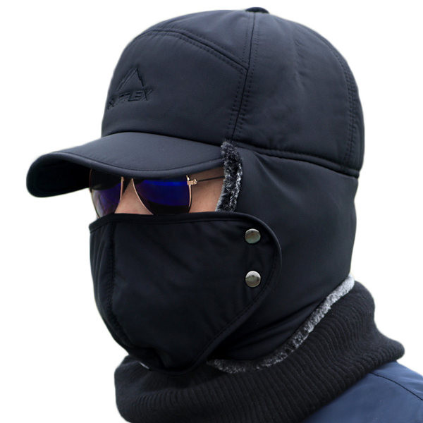 Muška zimska kapa sa šiltom i toplom postavom