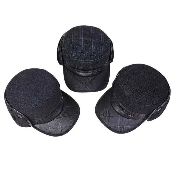 Jauna modeļa vīriešu cepure ar vizieri melnā krāsā