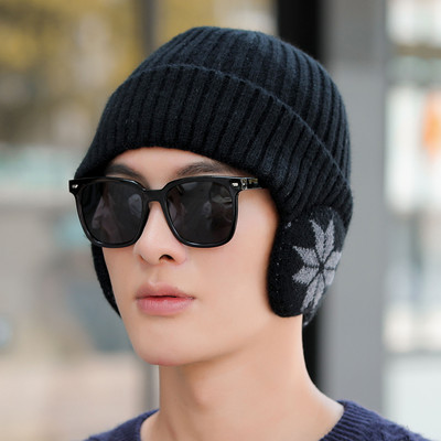 Νέο μοντέλο ανδρικό πλεκτό σετ δύο μερών - καπέλο και κασκόλ