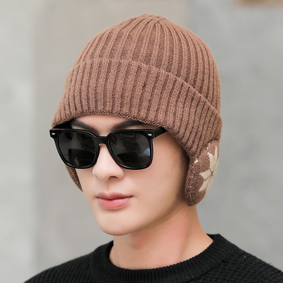 Νέο μοντέλο ανδρικό πλεκτό σετ δύο μερών - καπέλο και κασκόλ