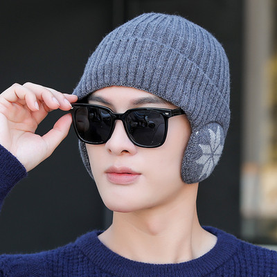 Νέο μοντέλο ανδρικό πλεκτό σετ δύο μερών - καπέλο και κασκόλ