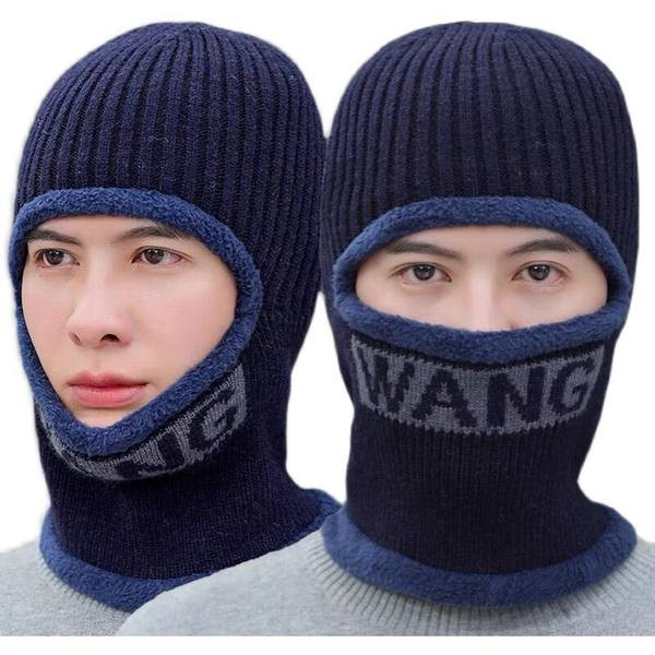 Adīta vīriešu cepure - ar uzrakstu