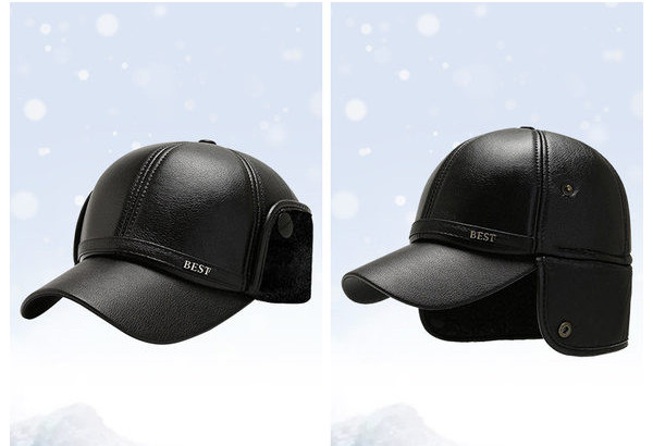 Vīriešu eko ādas cepure