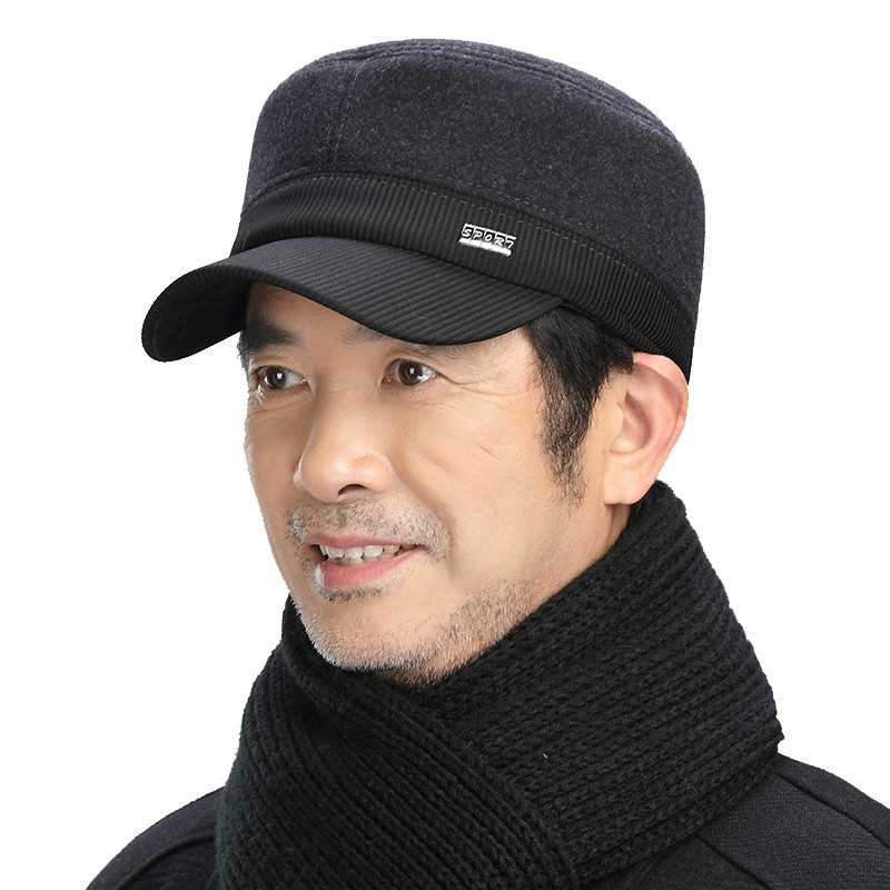 Vīriešu ziemas cepure ar vizieri ikdienas modelis