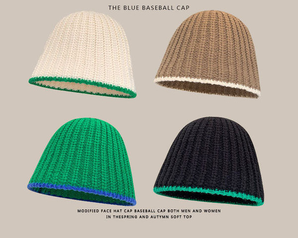 Vīriešu adīta cepure vairākās krāsās