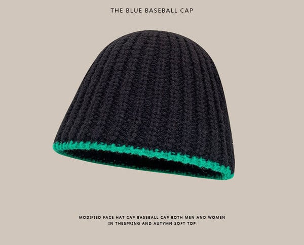 Vīriešu adīta cepure vairākās krāsās